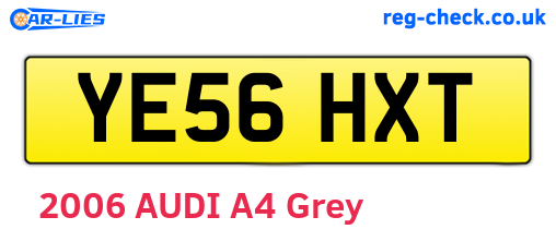 YE56HXT are the vehicle registration plates.