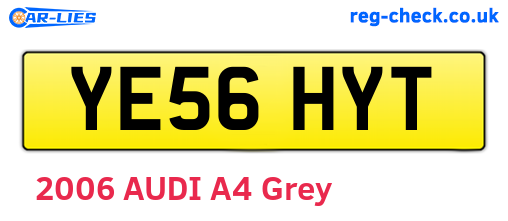 YE56HYT are the vehicle registration plates.