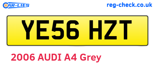 YE56HZT are the vehicle registration plates.