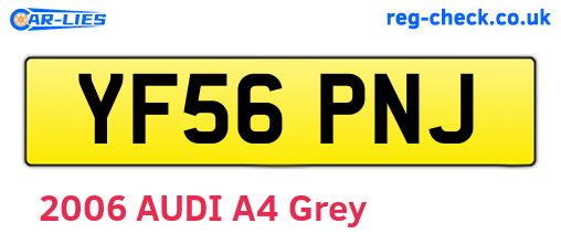 YF56PNJ are the vehicle registration plates.
