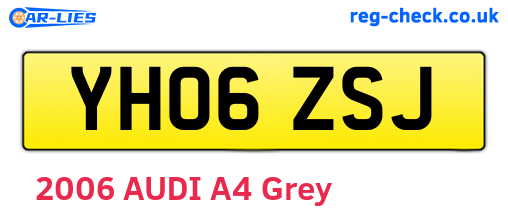 YH06ZSJ are the vehicle registration plates.