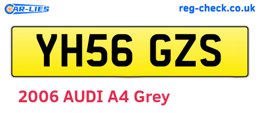 YH56GZS are the vehicle registration plates.