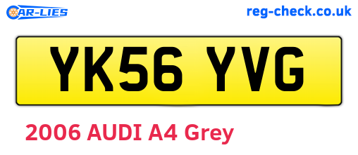 YK56YVG are the vehicle registration plates.
