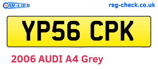 YP56CPK are the vehicle registration plates.