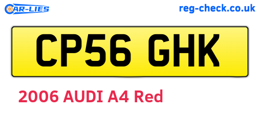 CP56GHK are the vehicle registration plates.