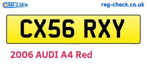 CX56RXY are the vehicle registration plates.