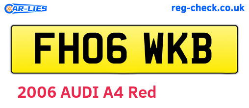 FH06WKB are the vehicle registration plates.