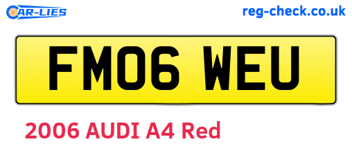 FM06WEU are the vehicle registration plates.