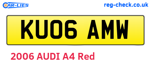 KU06AMW are the vehicle registration plates.