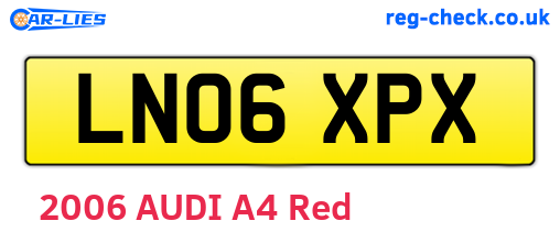 LN06XPX are the vehicle registration plates.