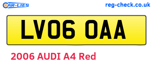 LV06OAA are the vehicle registration plates.
