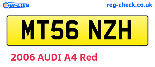 MT56NZH are the vehicle registration plates.