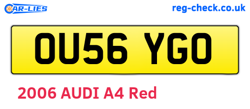 OU56YGO are the vehicle registration plates.