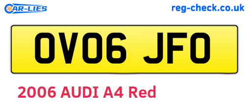 OV06JFO are the vehicle registration plates.