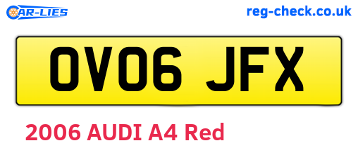 OV06JFX are the vehicle registration plates.