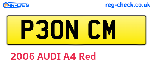 P30NCM are the vehicle registration plates.