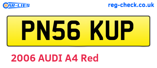 PN56KUP are the vehicle registration plates.