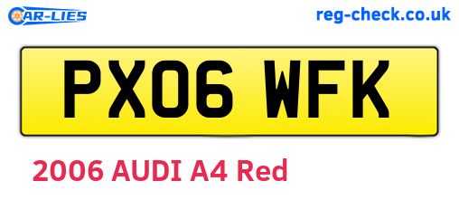 PX06WFK are the vehicle registration plates.