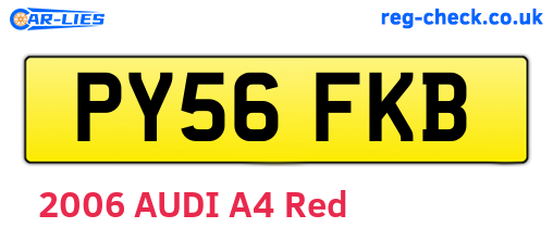 PY56FKB are the vehicle registration plates.