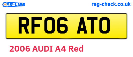 RF06ATO are the vehicle registration plates.