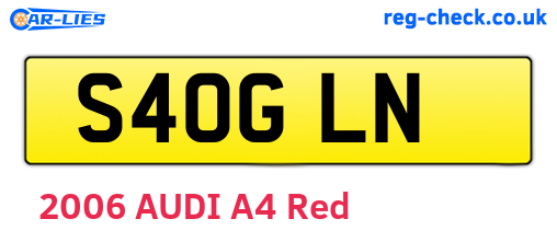 S40GLN are the vehicle registration plates.