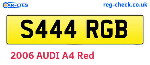S444RGB are the vehicle registration plates.