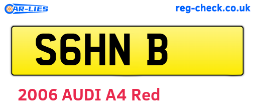 S6HNB are the vehicle registration plates.