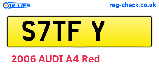 S7TFY are the vehicle registration plates.