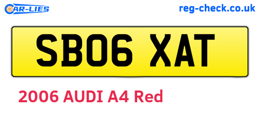 SB06XAT are the vehicle registration plates.