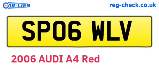 SP06WLV are the vehicle registration plates.