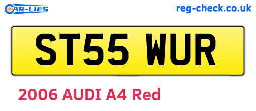 ST55WUR are the vehicle registration plates.