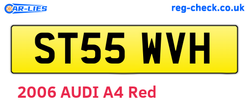 ST55WVH are the vehicle registration plates.