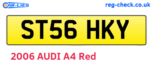 ST56HKY are the vehicle registration plates.
