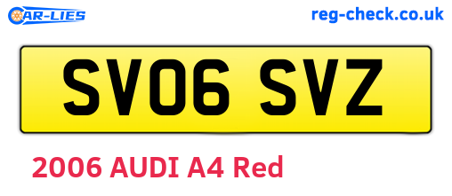 SV06SVZ are the vehicle registration plates.