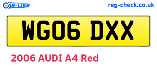 WG06DXX are the vehicle registration plates.