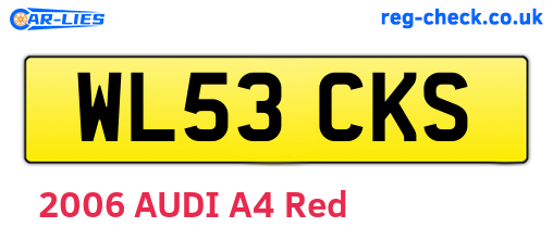 WL53CKS are the vehicle registration plates.