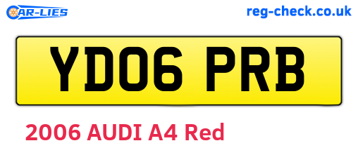 YD06PRB are the vehicle registration plates.