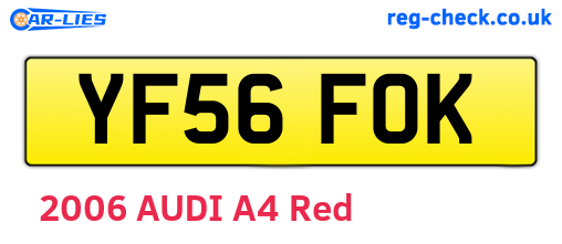 YF56FOK are the vehicle registration plates.