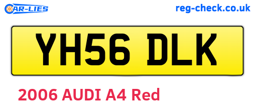 YH56DLK are the vehicle registration plates.