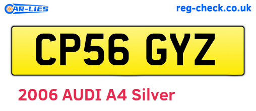 CP56GYZ are the vehicle registration plates.