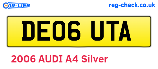 DE06UTA are the vehicle registration plates.