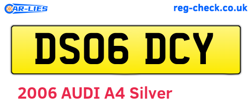 DS06DCY are the vehicle registration plates.