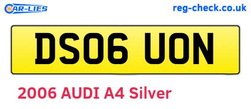 DS06UON are the vehicle registration plates.