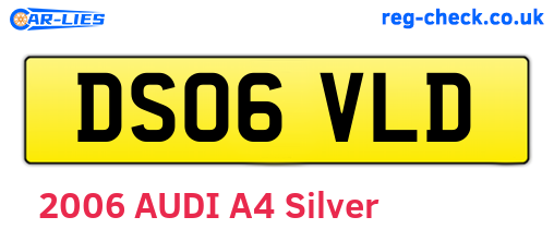 DS06VLD are the vehicle registration plates.