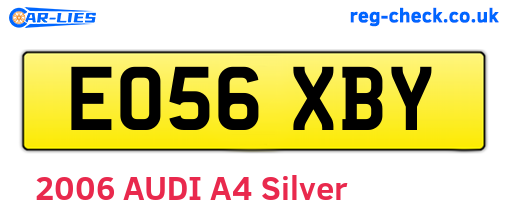 EO56XBY are the vehicle registration plates.
