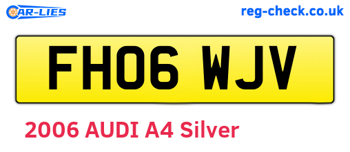 FH06WJV are the vehicle registration plates.