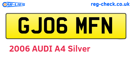 GJ06MFN are the vehicle registration plates.