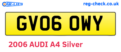 GV06OWY are the vehicle registration plates.