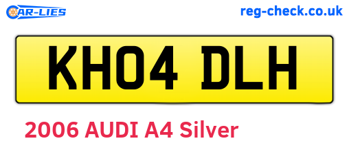 KH04DLH are the vehicle registration plates.