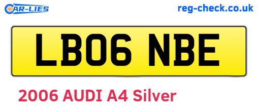 LB06NBE are the vehicle registration plates.
